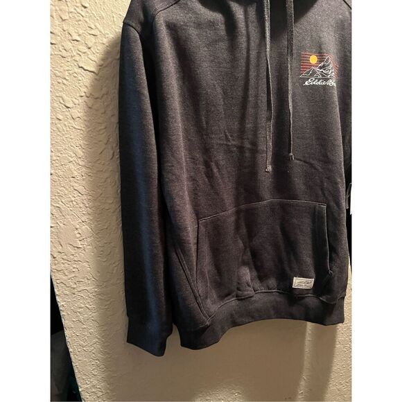 Eddie Bauer Charcoal Heather Grey Pullover Hoodie Woman’s Medium NEW - Picture 3 of 13